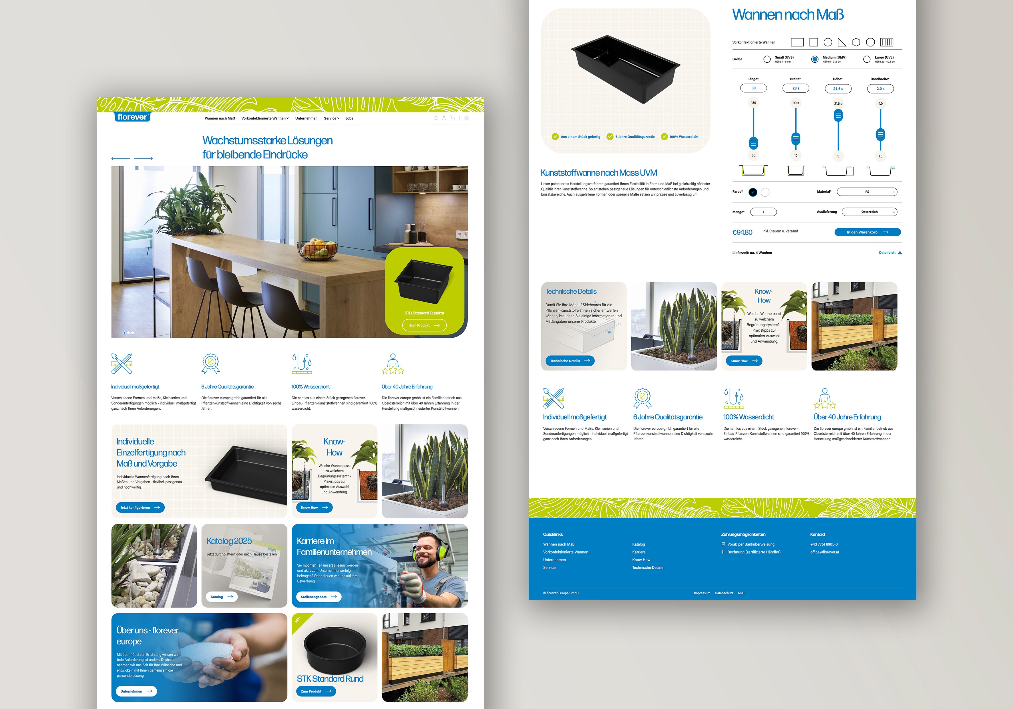 Website-Mockup/Referenz einer modernen Website für Florever